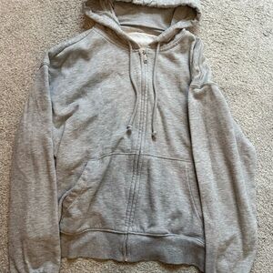 H&M Women's Gray Zip-Up Sweater